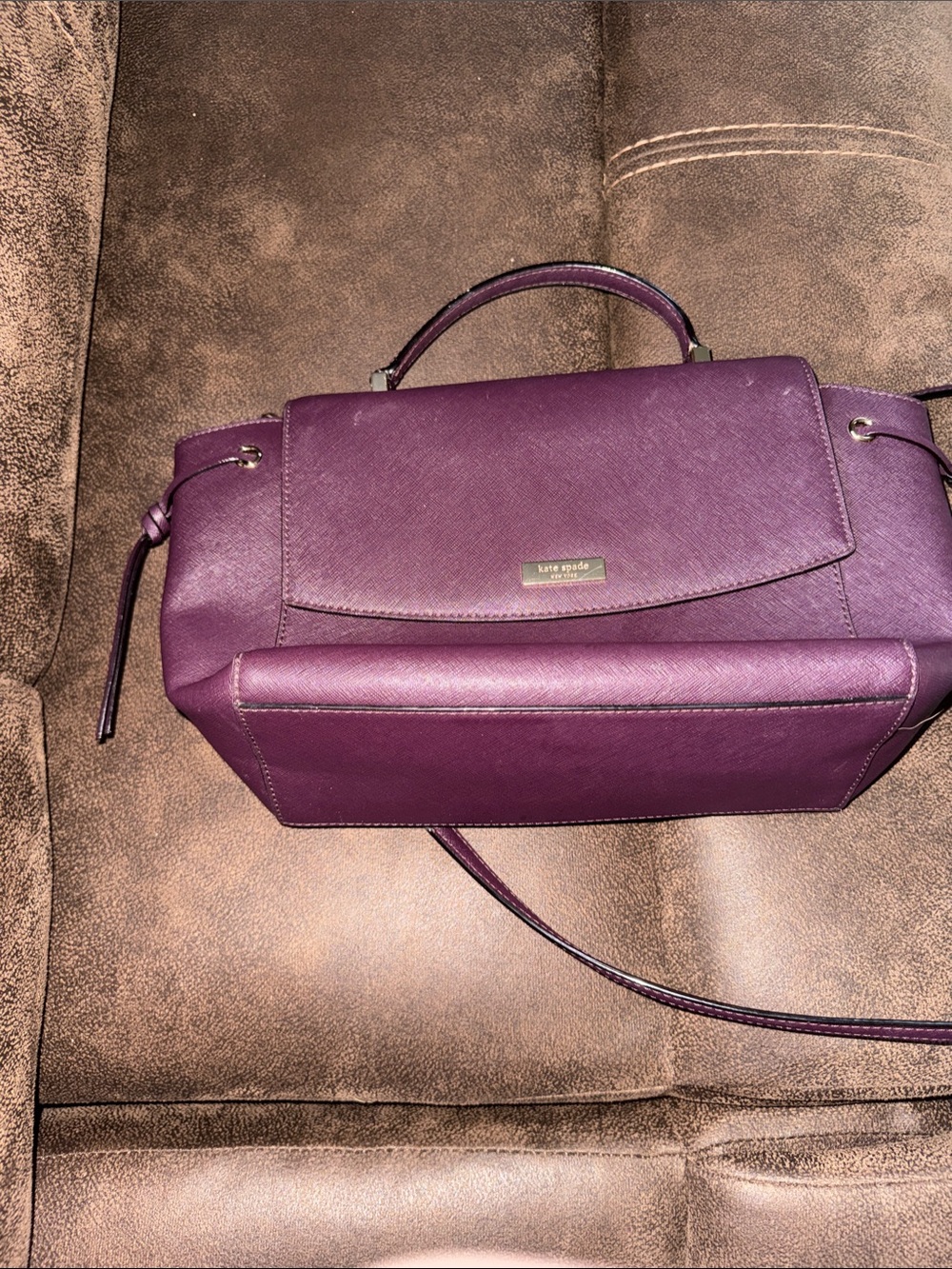 kate spade Eggplant Leather Shoulder Bag